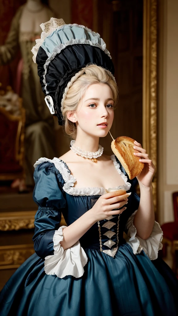 Marie Antoinette eating bread