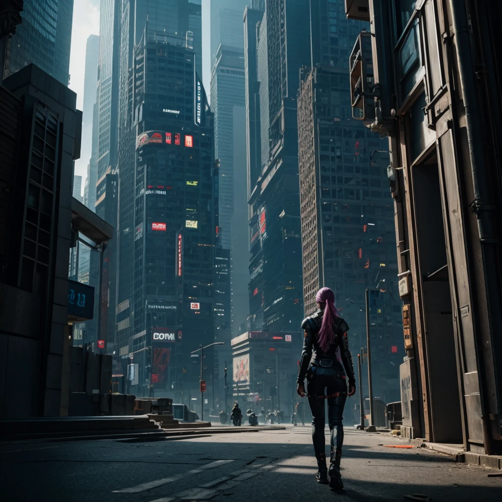 
a futuristic cyberpunk woman while she searches a semi-destroyed alien city, within the city walls some mysterious alien symbols can be glimpsed,hyper-realistic, cinematic, 8k, ultra-detailed, masterpiece, intricate-details, photo-realistic, first-floor 