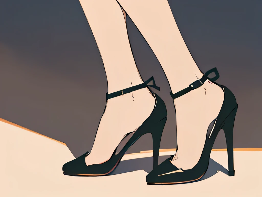 detailed、high resolution、delicate、Only high heels are placed、High heels close-up