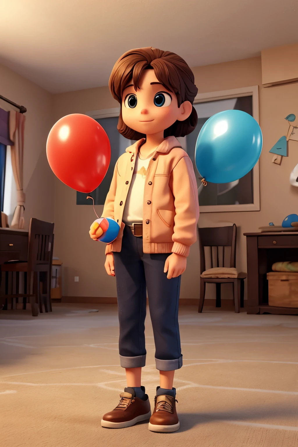 I only have 4 balloons left, I hold it tightly