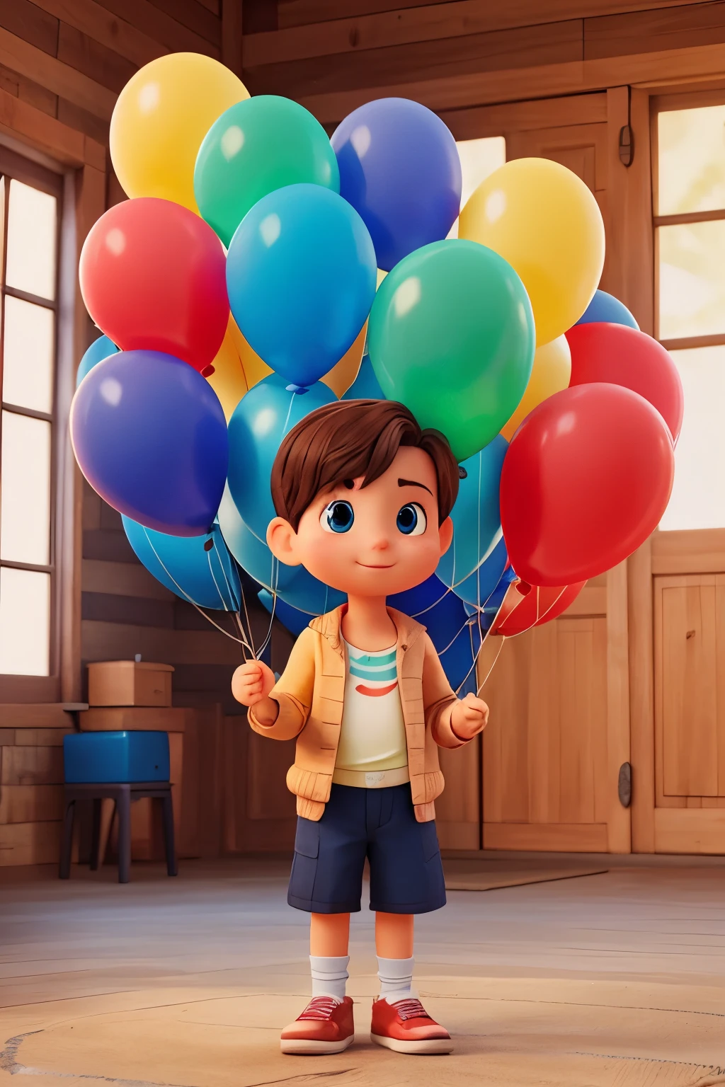I only have 4 balloons left, I hold it tightly