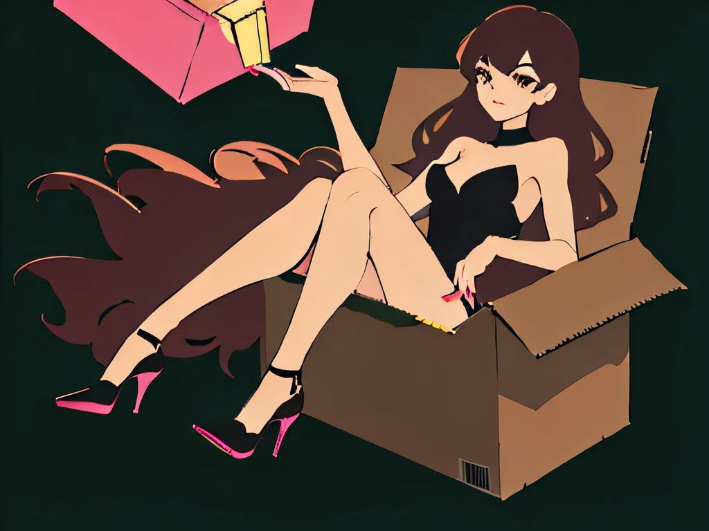 High heels in a box