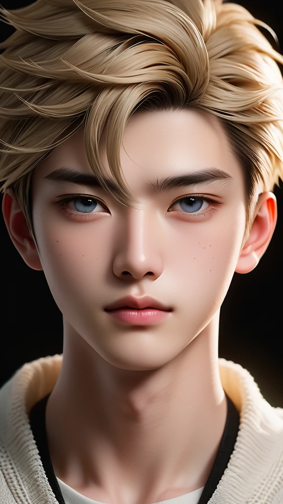 Meticulous, analog style, focus on the eyes, highest quality, (highly detailed skin), photo of very handsome pale skin Chinese donghua boy, 21 years old, (Cyber), perfect face, pore skin, (penetration:0.5), black background, (bokeh:0.6), sharp focus, grainy lighting, (backlight:0.7), film grain, photographed with Sony A7R IV camera, 18mm F/1.7 cine lens, (highly detailed, intricate detail), 8k, HDR, front view, (full body: 16,9)