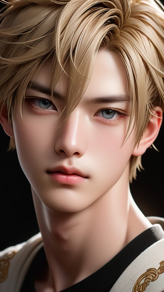 Meticulous, analog style, focus on the eyes, highest quality, (highly detailed skin), photo of very handsome pale skin Chinese donghua boy, 21 years old, (Cyber), perfect face, pore skin, (penetration:0.5), black background, (bokeh:0.6), sharp focus, grainy lighting, (backlight:0.7), film grain, photographed with Sony A7R IV camera, 18mm F/1.7 cine lens, (highly detailed, intricate detail), 8k, HDR, front view, (full body: 16,9)