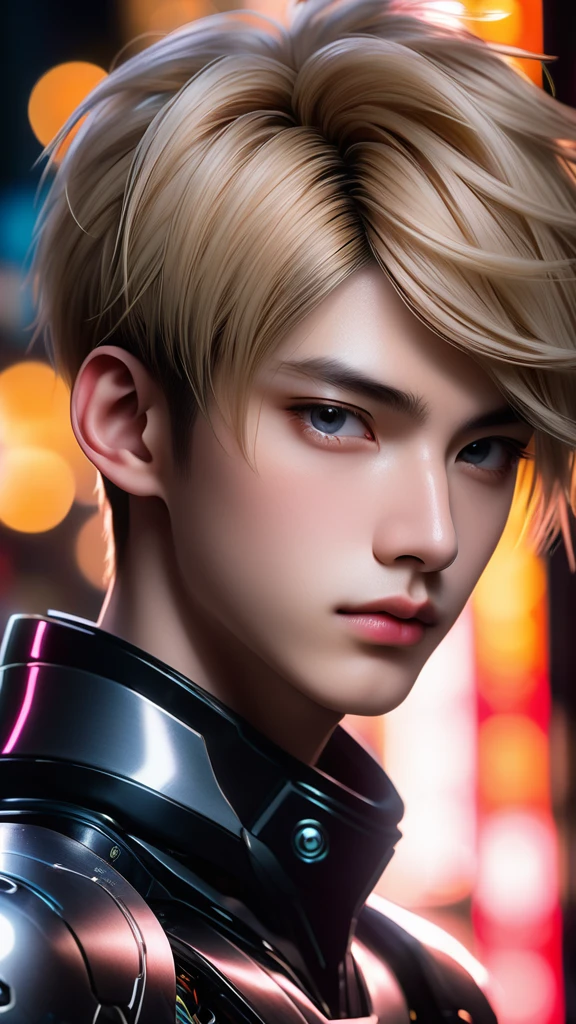 Meticulous, analog style, focus on the eyes, highest quality, (highly detailed skin), photo of very handsome pale skin Chinese donghua boy, 21 years old, (Cyber), cyber suit, perfect face, pore skin, (penetration:0.5), black background, (bokeh:0.6), sharp focus, grainy lighting, (backlight:0.7), film grain, photographed with Sony A7R IV camera, 18mm F/1.7 cine lens, (highly detailed, intricate detail), 8k, HDR, front view, (full body: 16,9)