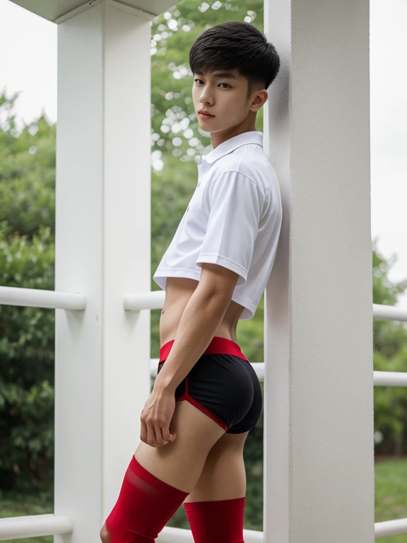 teenagers , very young , light-skin , wearing an dark red sexy underwear, tmasterpiece,k hd,the feet,Transparent sports vest,semi transparent,black long socks,The barefoot , red colour , handsome and cute , extreme cute boy , white skin , dark red underwear boxers shorts , extremely tall and cute boy ,oppa model , handsome model , full body , dark red boxers underwears short shorts , black socks , white light-skin , Chinese model , young boy , white skin , handsome and extremely cute , red boxers underwear shorts , long black socks , handsome model , at the park , jogging , model oppa , long legs , jogging , running , high knee black socks ,black long socks , stand up , extremely tall , extremely high , red underwears , red sports underwear , long black socks , clean and white legs , Chinese model , extremely long legs , looking at the camera , clean and white thigh , heavy bulge , kid face , b , wearing red underwears boxers , light and white skin , Chinese model , strike a pose , sexy pose , flexing pose , show off his handsome pose , size different , height different , tallest boy in the world , height comparison with other boy