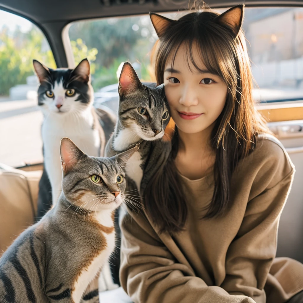 Cat taking selfie with dog