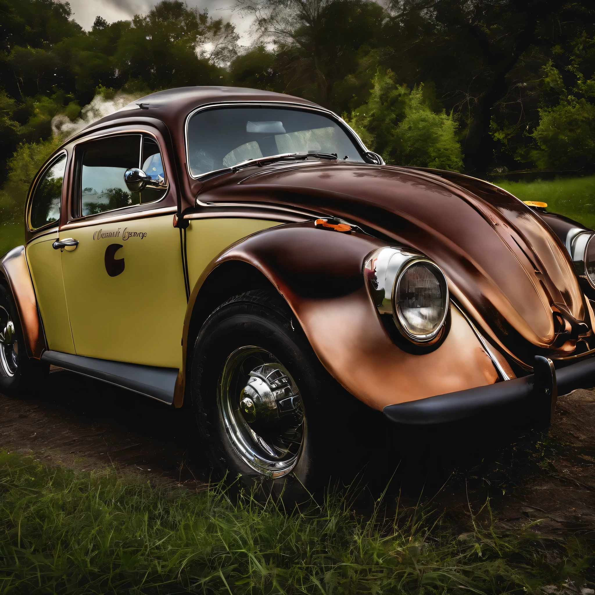 An old Beetle at high speed 