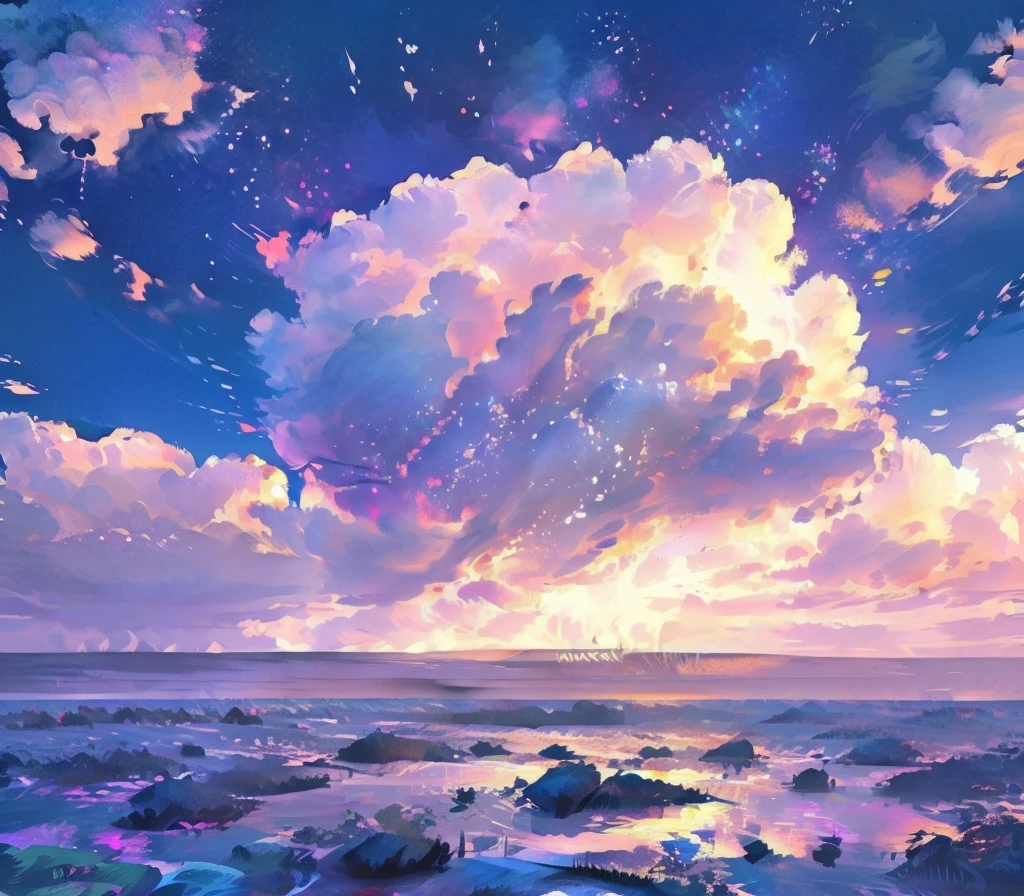 Create a background image with dimensions 1920x900 px. The background should be entirely white, with some smudges of the following colors scattered around: #FF5685, #6AC7E6, #FFF7B6. On the right side of the image, add a donut with chocolate filling and pink chocolate topping.