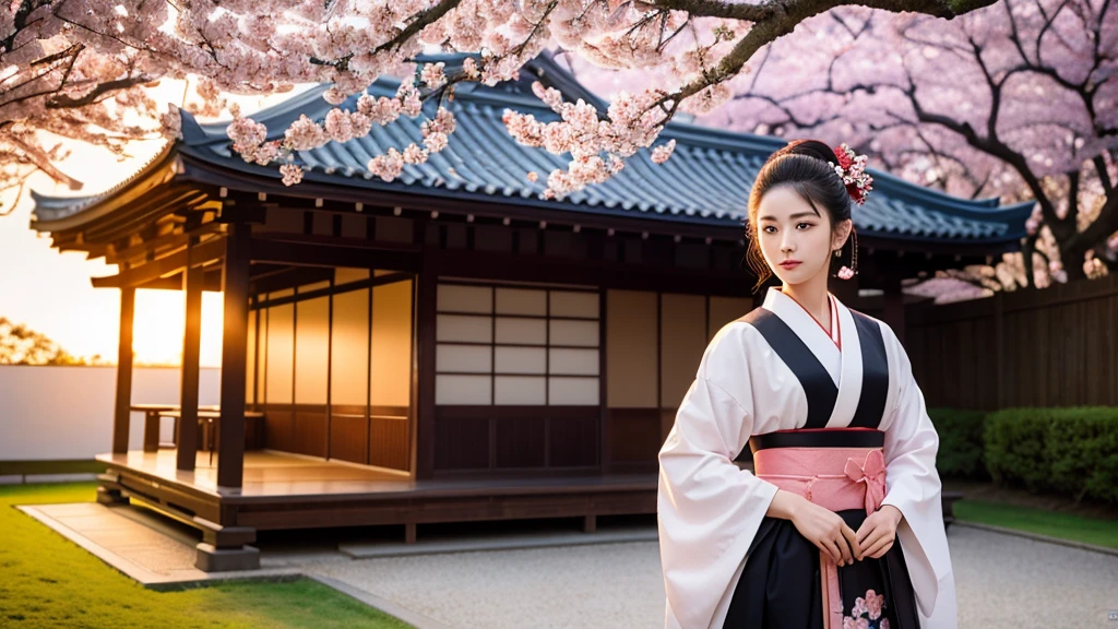 Prompt: Japanese samurai, traditional armor, sword, sunset, cherry blossoms, serene, realistic, 8k wallpaper, official art, highly detailed CG Unity 8k wallpaper, ultra-detailed, high resolution, physically-based rendering, magnifica, finely detailed, one samurai, short hair, serious expression, strong jawline, traditional helmet, samurai sword, sheath, cherry blossoms in background, blurred foreground, best light, professional lighting, sunset hues.

Prompt: Masterpiece, traditional Japanese theme, geisha, wooden teahouse, umbrella, cherry blossoms, elegant,