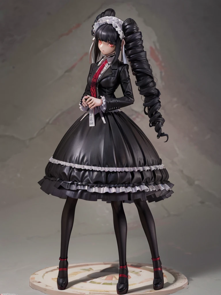 Celestia Ludenberg, Wearing black tights, hands on knees,Highest quality,((Highest quality)),((Tabletop)),((Perfect Face)),1 girl,Cold gaze,Long eyelashes, beauty,((Holographic)),(masterpiece:1.2, Highest quality),(Desolate desert background) , (Beautiful attention to detail: 1.2), (非常にdetailedな CG Unity 8K 壁紙, masterpiece, Highest quality, 非常にdetailed, Best Shadow), (detailedな背景), Chaotic abstract background, Vector Trace, Gradient blending and artistic elements add depth to your work. The overall atmosphere is creepy and nightmarish....., With a unique artistic touch. This movie is、The dark and crazy world of horror movies depicted in HD., Evoke visual stimuli and aesthetic sense, それ will terrify and excite the audience....,Watercolor, The background is a dark and desolate landscape, Horror movie atmosphere. Her figure is very beautiful, Emphasizing the dark and crazy elements. Skillfully expressing the effects of light and shadow, detailed, The face and expression of the black costume are also carefully drawn.....,sketch (Character design sheet, same characters, whole body, Three-View, front, ~ ~ ~ ~ ~ side, return) 1 female, Nervous,Cowboy Shot,