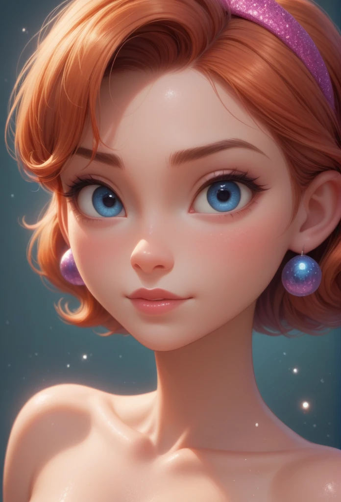 score_9, score_8_up, score_8, 1girl, glitter, high_resolution, detailed, portrait, shiny skin, multicolor, ,disney pixar style