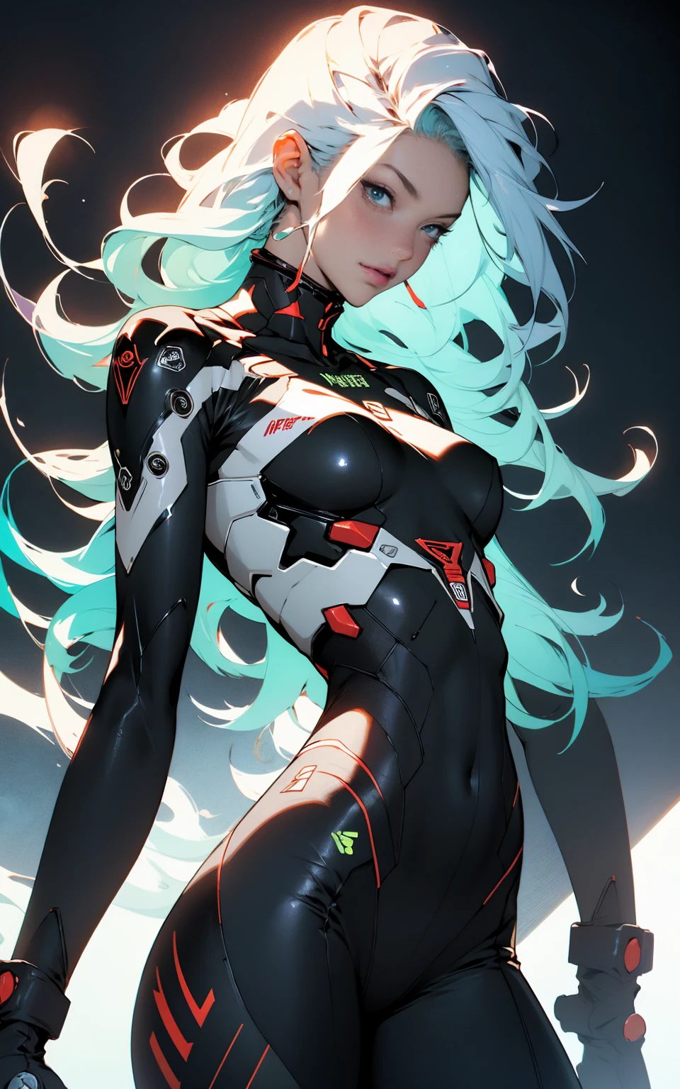 (((Adult Woman))), ((Best Quality)), ((masutepiece)), (Detailed: 1.4), (Absurd), 35-year-old adult woman with Simon Bisley-style micro thong, Genesis evangelion neon style clothing, 2-piece clothing, Long Black Hair, arm tatoo, cybernetic hands, pastel, Centered, scale to fit the dimensions, (High dynamic range),Ray tracing,NVIDIA RTX,Hyper-Resolution,Unreal 5,Subsurface Dispersion,  PBR Texture, Post-processing, Anisotropy Filtering, depth of fields, Maximum clarity and sharpness, Multilayer textures, Albedo and specular maps, Surface Shading, accurate simulation of light and material interactions, Perfect proportions, Octane Render, Two-tone lighting, Wide aperture, Low ISO, White Balance, thirds rule, 8K Raw, large breasts