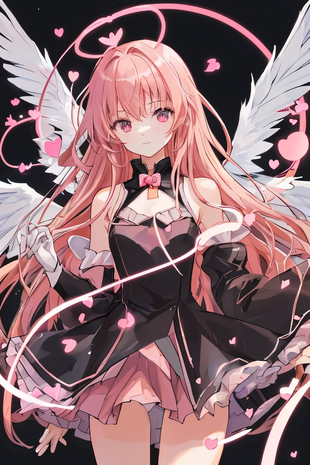 1_girl, (anime, kawai:1.5), (masterpeice, best_quality, simple, cute, dreamy, vibrant, clean:1.5), (cute, cute_smile, young:1.5), (delicate, beautiful, thin:1.5), (girlfriend, angel:1.5), (green_eyes, simple_eyes:1.3) (long_hair, blond_hair, wearing_pink_dress, pink_angel_wings, gloves:1.8), (warm:1.5), extremely_delicate, (love:1.8), (age_size_fits_body), (small_thighs, thin:1.3), (eye_level:1.3), (heart_magic, love:1.5)