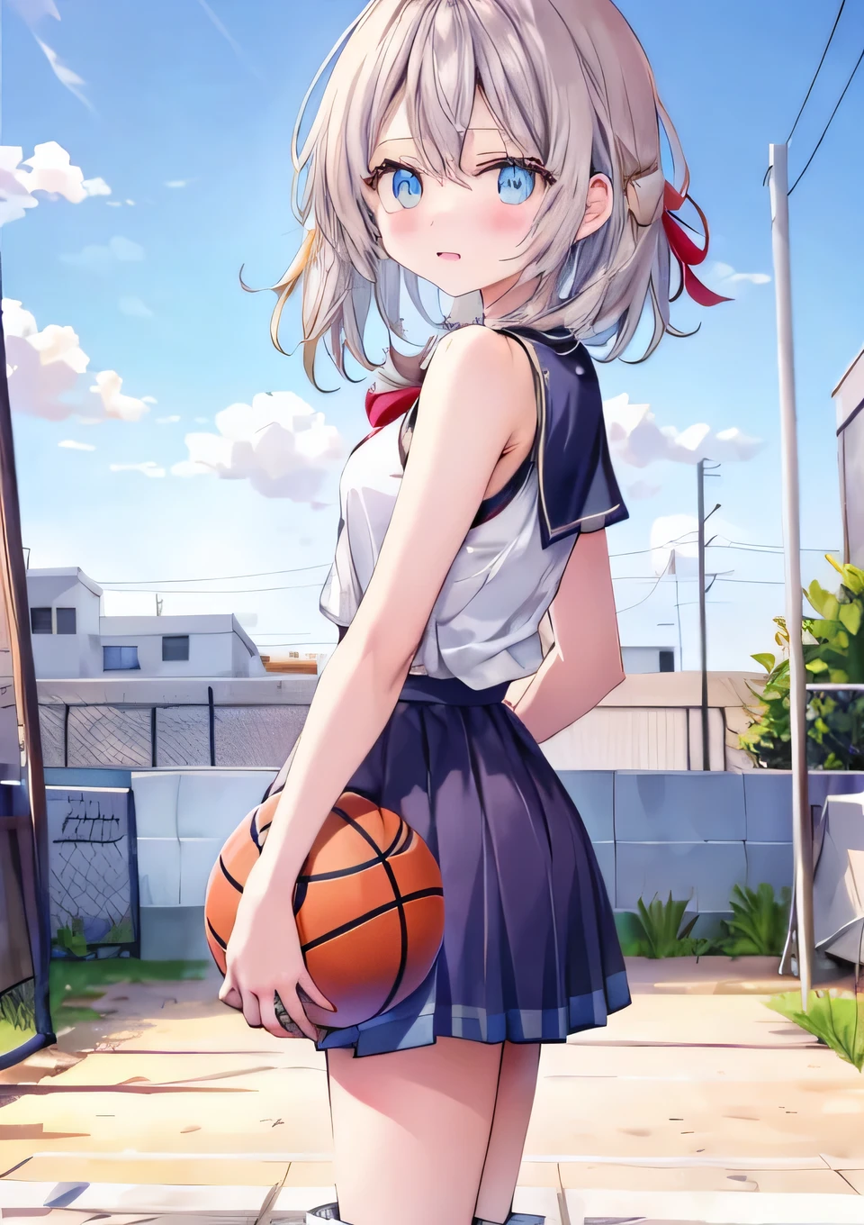 アーリャ　playing basketball 