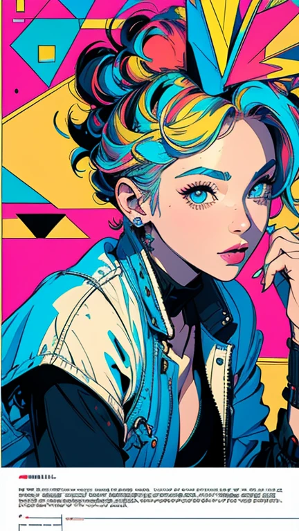 (((masterpiece, Highest quality))),(((alone:1.2))),(((One girl:1.2))),32K Wallpapers, Very detailed, Poster, Vintage Science Fiction,(((((geometric cinematic movie Poster))))), (Bauhaus), shape,(((Abstract))),(cyber punk),movie Poster,(((((portfolio))))),(((((close))))),(((((breast enhancement))))),((((More Angles)))),(((highlight))),Vast landscape,((((Heterochromia iridis)))),(((completion. Detailed face))),(((Very talented))),(((The most complex machine))),((Overall colorful)),((Andy Warhol style:1))