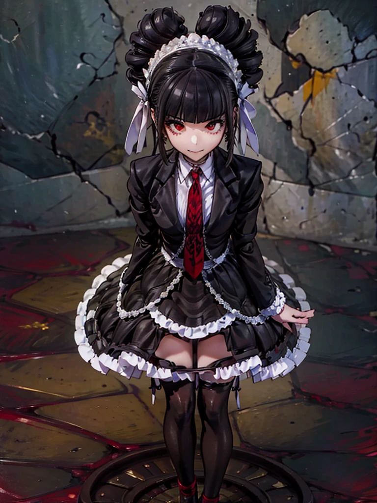 Celestia Ludenberg, Wearing black tights, 1 girl,Highest quality,((Highest quality)),((Tabletop)),((Perfect Face)),1 girl,smile,beauty,((Holographic)), (Desolate desert background) (Beautiful attention to detail: 1.2), (Highly detailed CG Unity 8K wallpapers, masterpiece, Highest quality, Very detailed, Best Shadow), (Detailed Background),People Girls, sketch,Cinematic,Like the cover of a movie