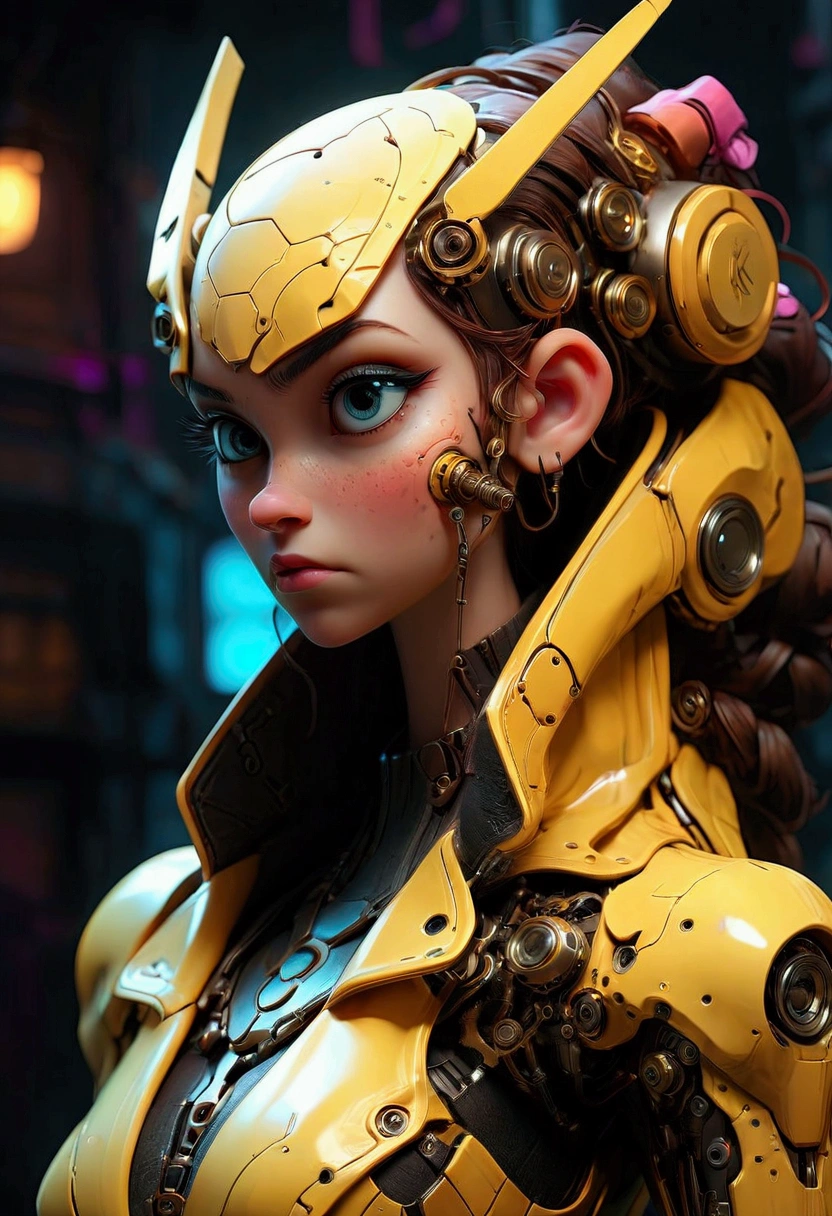 A massive mechanical creature, intricate gears and machinery, glowing neon-like lights, cyberpunk aesthetic, futuristic environment, intricate metallic textures, dynamic pose, cinematic lighting, (4k,8k,highres:1.2), ultra-detailed, machinery, steam punk, industrial, advanced technology, advanced robotics, complex design, dynamic movement, powerful presence, ominous atmosphere, masterpiece, best quality, very aesthetic, absurdres