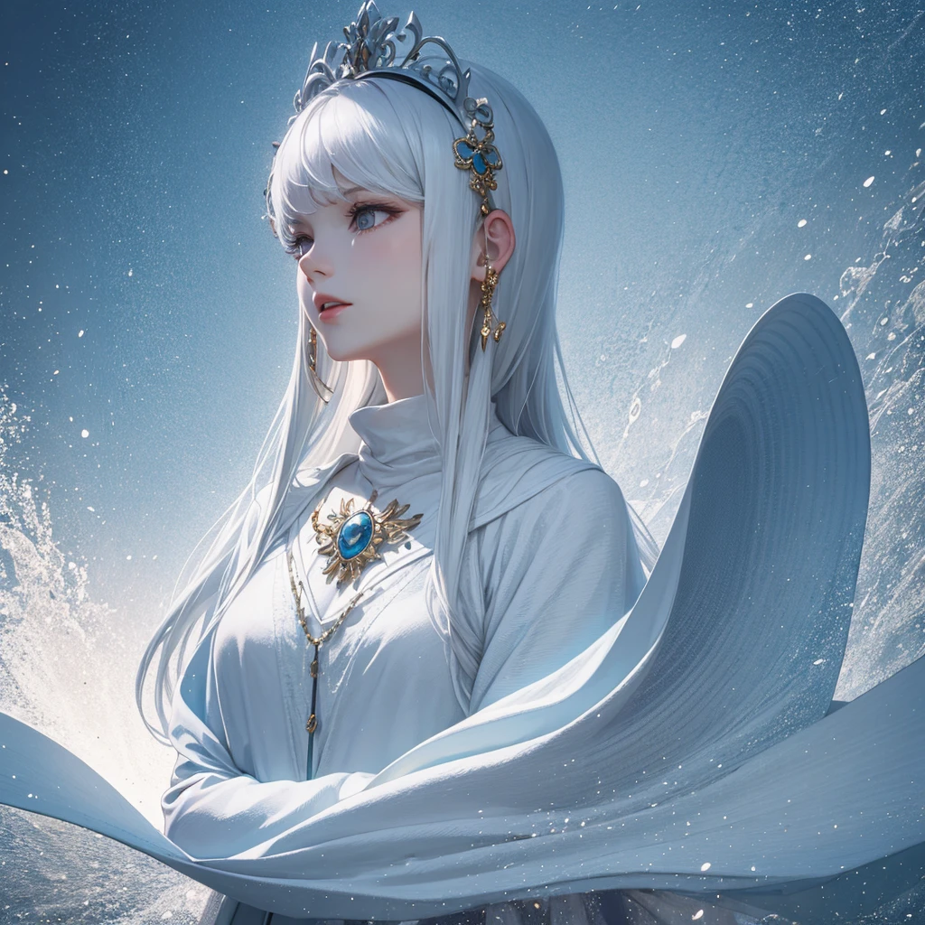 Mantra, White, bust, Light background