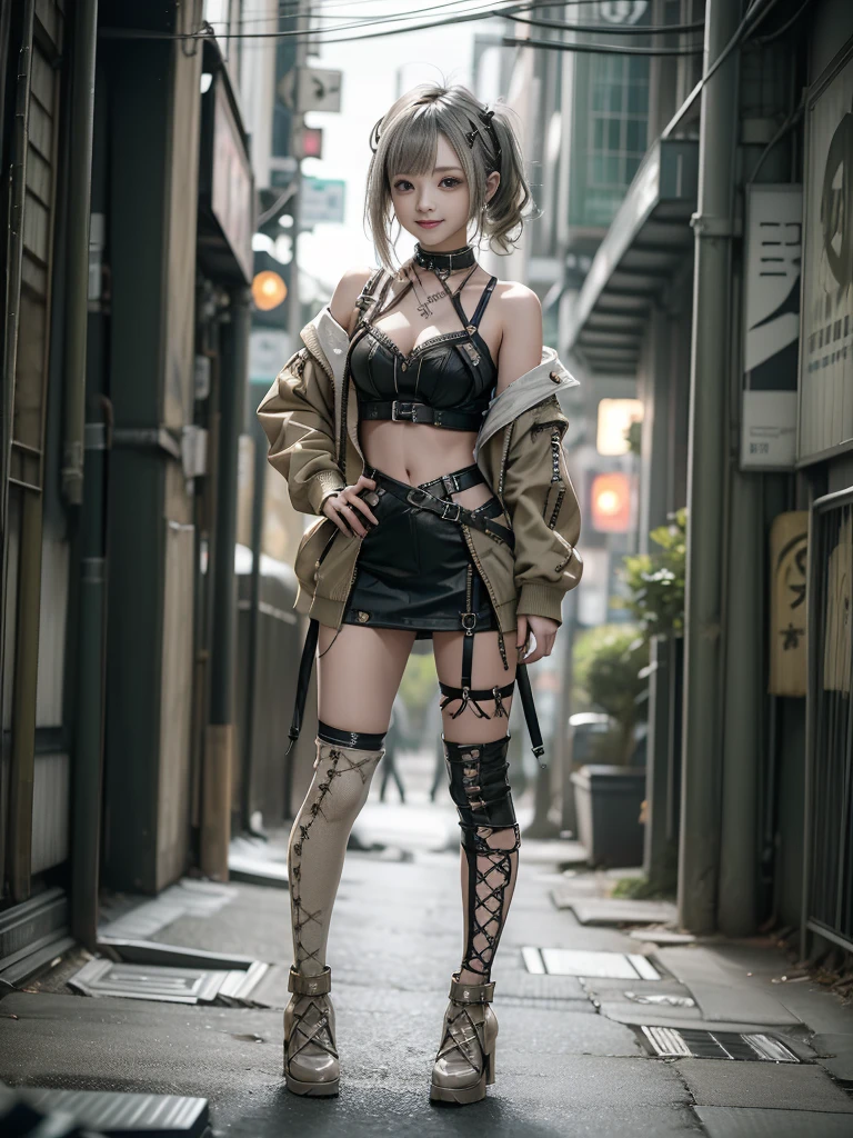 (Three Girls, 3 girls:1.miling with teeth showing:1.3),(Shibuya Gal:1.5)、(Beautiful gravure model:1.5)、(Neo-goth fashion:1.5)、(Punk RockVisual Kei:1.5)、(An off-the-shoulder hoodie in olive and beige colors, adorned with delicate silver accessories.:1.5)、(Beige and white corset with delicate design:1.4)、(Olive and white snakeskin bodysuit:1.5)、(head band:1.3)、(Beige and olive knee socks:1.4)、Embellished collar and long boots、(I'm selling snake print underwear.:1.4)、(Long eyelashes:1.3)、(20-year-old)、((Highest quality、8k、masterpiece:1.3))、Snd beautiful abs:1.3、(hairstyle casual、Beautiful boobs:1.1)ng an aerobics pose:1.3)、dress:1.1、Super small f、Narrow eyes、double eyelid、A sloppy smile、Esbian all over body、Dynamic Angle、Close-up、CPL Filter、Blurred Background、Bokeh、Blue Hour、Detailed face and skin texture、Detailed eyes、,(Twin tails:1.3)、(Black brown hair:1.3)、Gravure idol、(The background is a bright and glamorous fashion show stage.:1.3)、(Make your legs thinner:1.4)、(Slim Body:1.3)vicle:1.1)