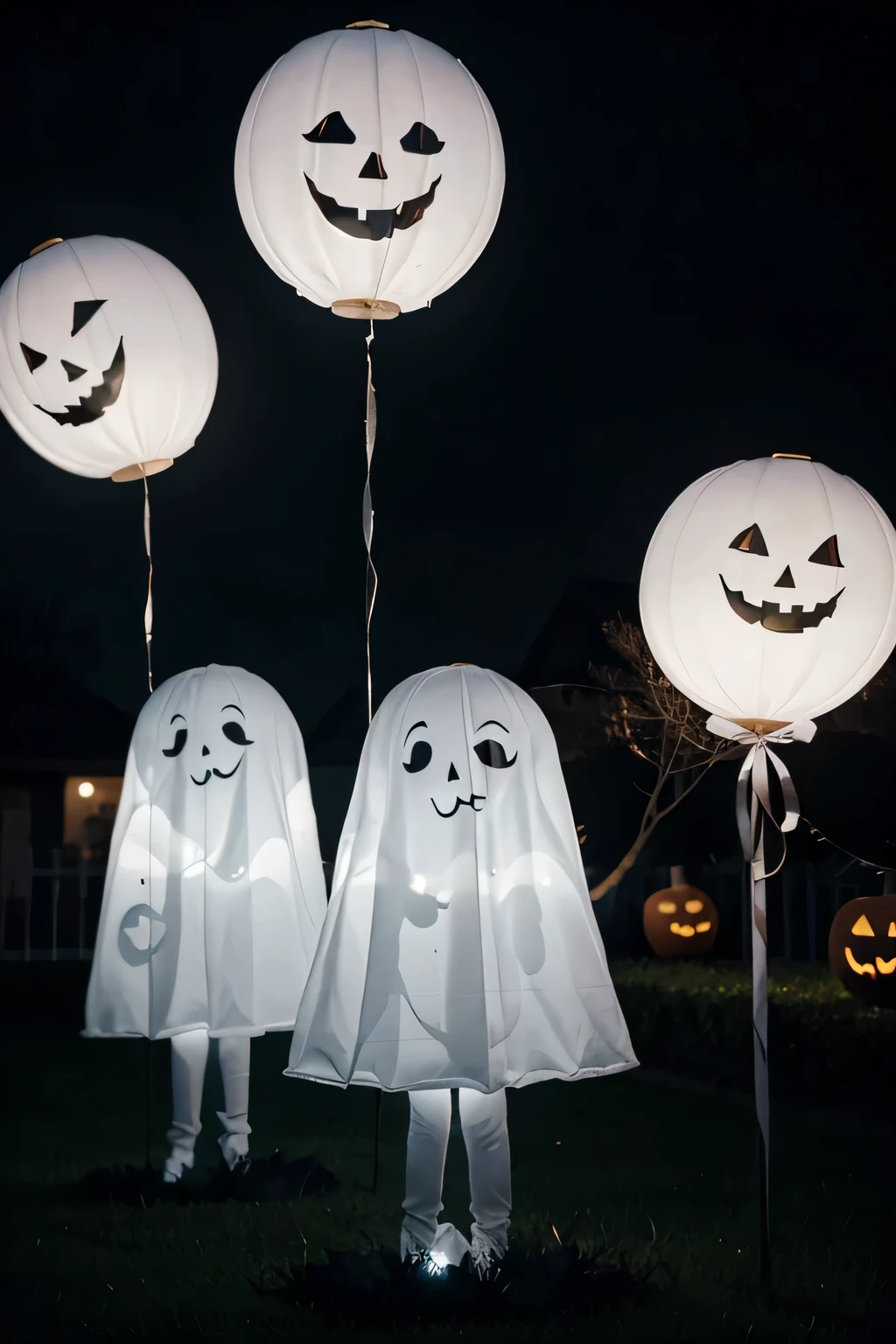 floating ghosts for halloween decor
