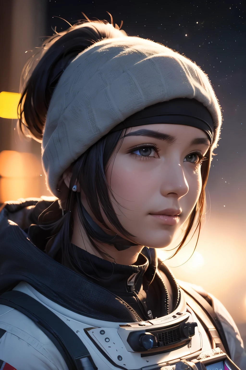 a father astronaut in space station, children video call, spaceship, digital technology, internet connection, detailed facial features, warm lighting, realistic, photorealistic, 8k, (best quality, 4k, 8k, highres, masterpiece:1.2), ultra-detailed, (realistic, photorealistic, photo-realistic:1.37), HDR, UHD, studio lighting, ultra-fine painting, sharp focus, physically-based rendering, extreme detail description, professional, vivid colors, bokeh