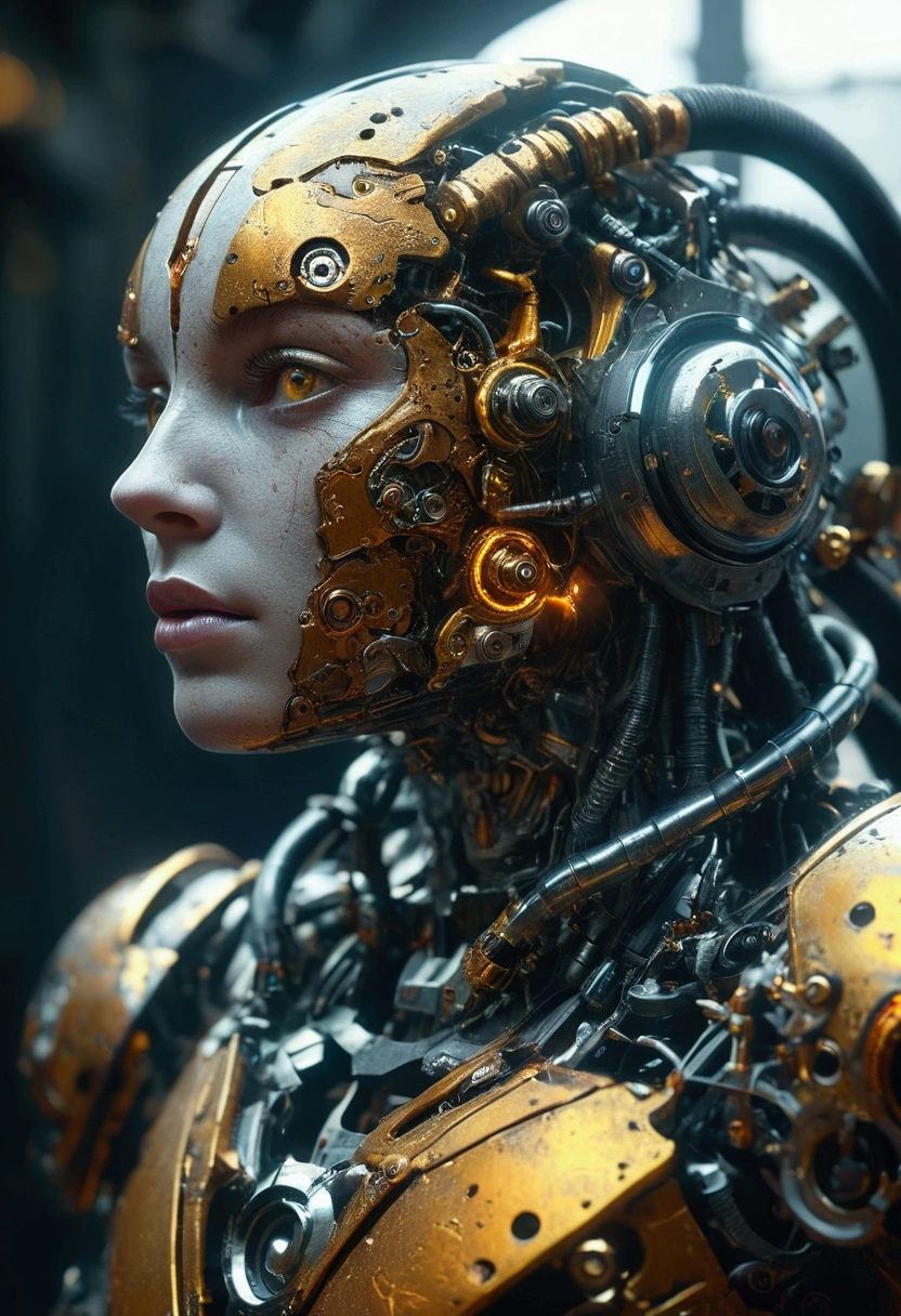 a highly detailed mechanical creature, gears, cogs, steel, industrial, fantasy, science fiction, cinematic lighting, dramatic shadows, intricate machinery, complex design, clockwork mechanisms, glowing energy core, futuristic technology, imposing presence, powerful and ominous, best quality, 8k, ultra-detailed, photorealistic, professional, stunning lighting, dramatic atmosphere, vibrant colors, concept art style