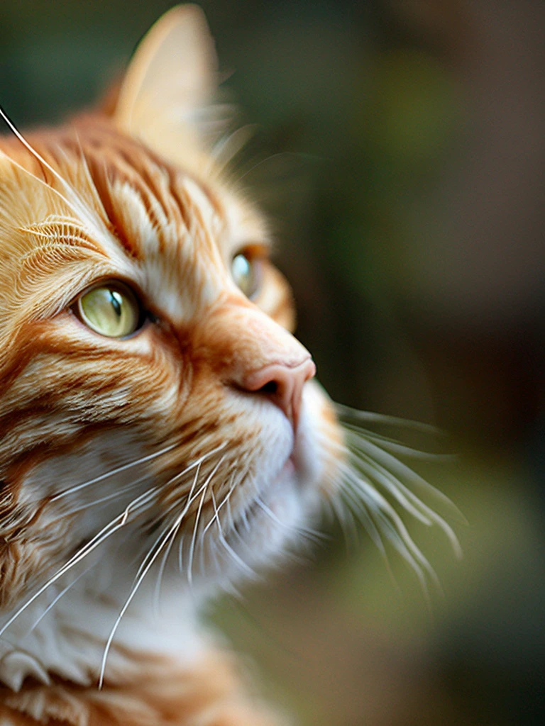 best quality, 8k, masterpiece, realistic, depth of field, long exposure, selective focus, low angle shot, IvoryGoldAI:1.2, white and gold ginger tomcat robot:1.2, sitting:1.2, full body, long exposure, complicated pattern on robot:1.2