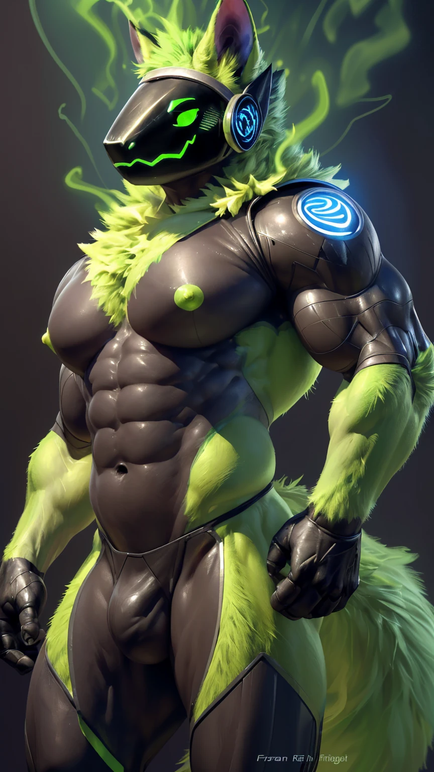 ((male lime Protogen:1.5)), ((furry:1.7)), ((cyber, robot, cyborg, Android:1.5)), Anthro, solo, ((muscular male, muscle:1.5)), ((lime fur:2.1)), ((black skin, lime Visor:1.5)), ((ultra big pecs:1.7)), abs, (big ass:1.5), high tall, (nude, naked:1.5), ((glowing lime nipple:1.7)), (tail:1.5), claw, standing, ((body builder pose:2.0)), looking here, ((lime dark energy power aura:1.8)), ((black simple background:1.7)), ((8K, best quality, ​master piece, Hyper realistic, Digital art, Photorealistic, photograph, absurd res, ultra detailed, high resolution, upload to e621, \(artwork\):1.5)), ((by null-ghost, by taran fiddler, by anhes, by nekogaki:1.5)), ((3d, Unreal Engine 5:1.5)), ((zoom in head to thigh:1.2)), (body front, turn this way:1.2), (three quarter portrait1.2)