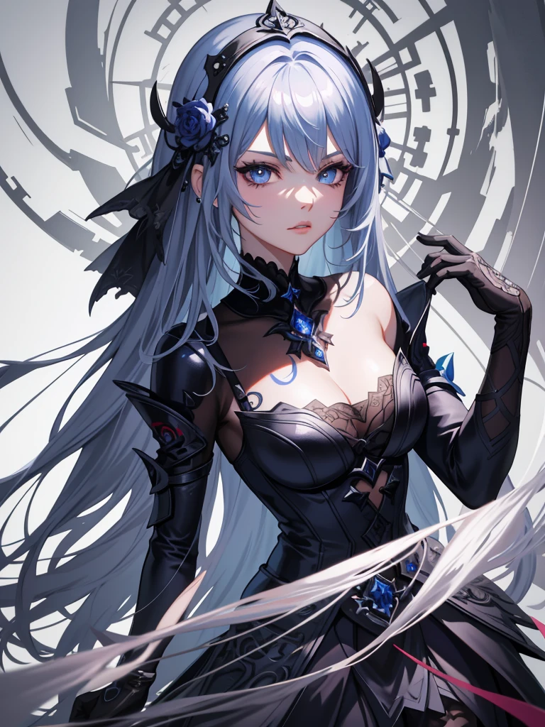 Anime girl with blue eyes and gothic makeup, Detailed digital anime art, Guviz-style artwork, Stunning anime face portrait, wlop rossdraws, 8K high quality detailed art, 4k highly detailed digital art, detailed matte fantasy portrait, rossdraws portrait, Guweiz on ArtStation Pixiv, Fantasy art style, Fanart Meilleure ArtStation,Tattoo removal