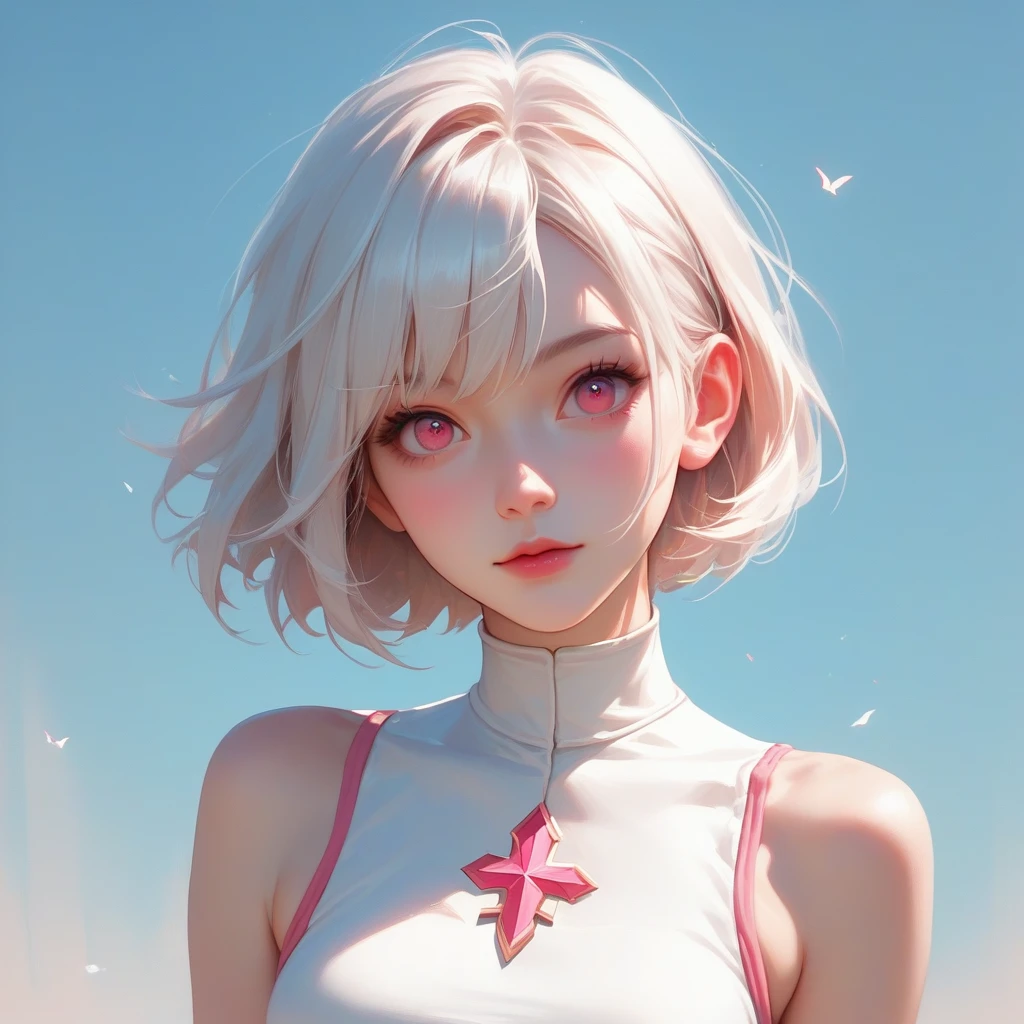 score_9, score_8_up, score_7_up,source_anime, high res image,masterpiece,best quality,girl,cute face,clear skin,white hair,short hair,pink eyes,inner_hair,