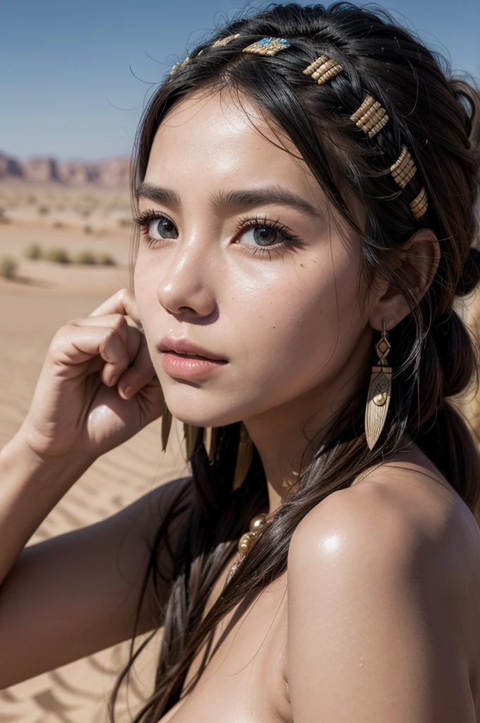 A nomadic woman from the desert.
