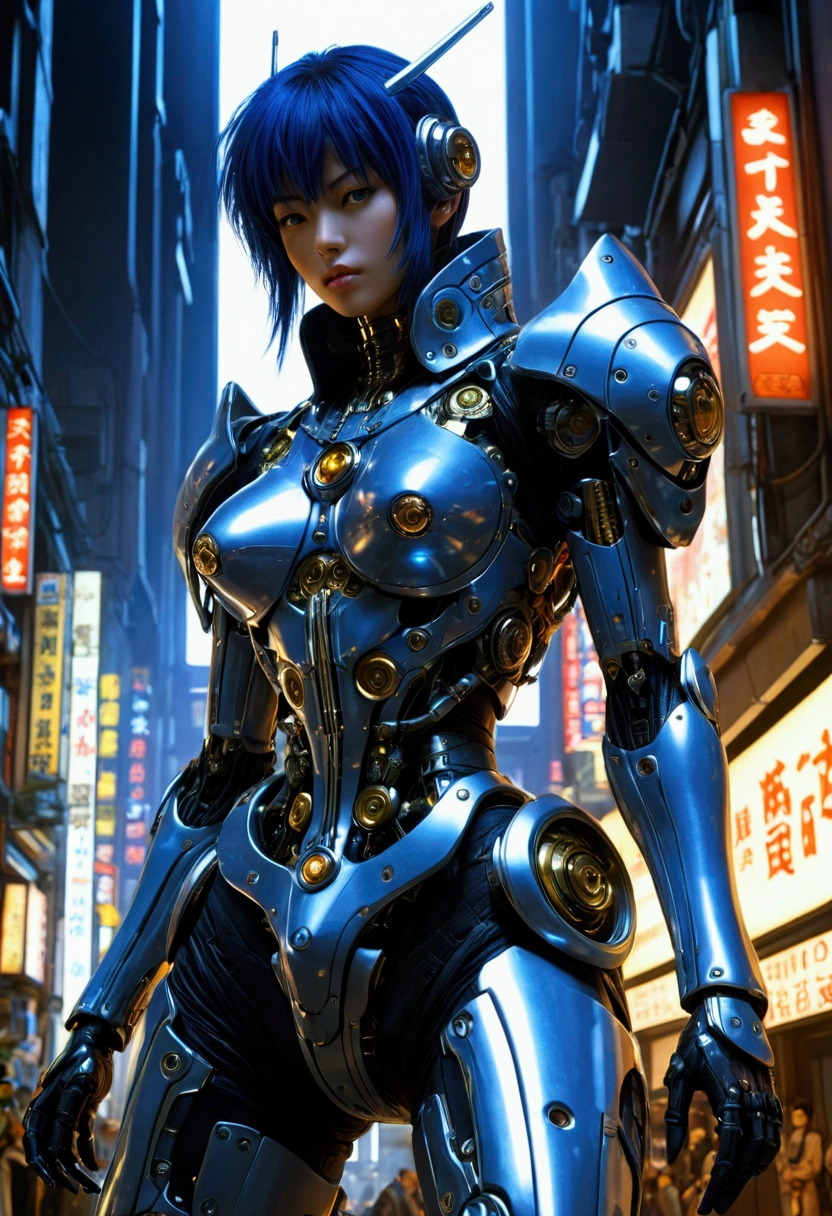 Mechanical Creature, science fiction, futuristic, cyberpunk, by Emmanuel Shiu, cinematic still, chiaroscuro, dynamic, (best quality, masterpiece, photorealistic), very aesthetic, perfect composition, intricate details, ultra-detailed, vivid colors