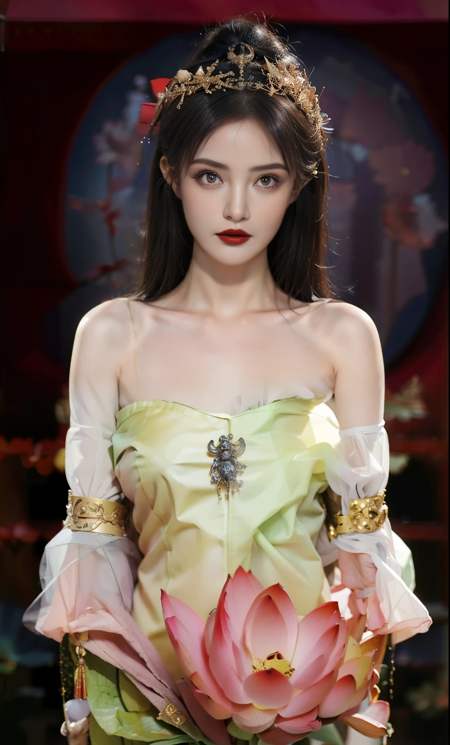 Detailed image quality，Witch Pandora，wing, Succubus Theme，堕落Angel，Excellent，scary，Secret Terror，Tentacles，With eyes，Uncanny Valley Effect，Beast Blood Moon，skeleton，vampire，Hellfire，Dark Queen，Angel，magician magic witch，16岁Angel，Eyes are blue(Pupils as deep as the starry sky)，Gorgeous tattoo designs all over the body，Surreal photos(8K picture quality，Rich in details)，Dark eyeshadow，Thin lips(Red lipstick)，Tattoo designs on body，Dark Queen，Cleopatra，Wear luxurious gold jewelry，Gold bracers