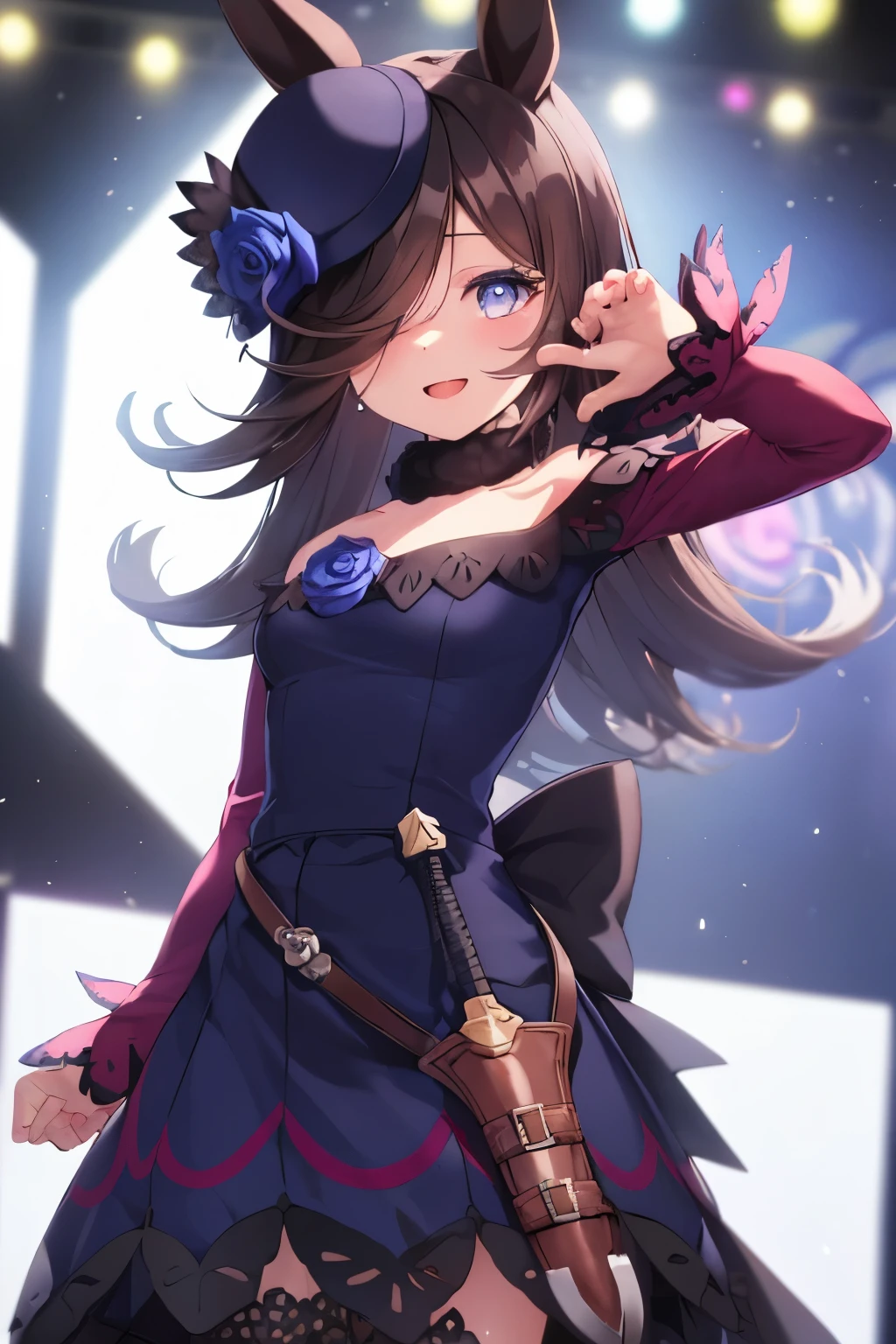 (Tabletop.Highest quality).(Dynamic Angle). (CG paintings with attention to detail),(Perfect image)、Comic Strip.shape.1 girl.Detailed face、Perfect Face.Delicate face、A cute and delicate girl in a gothic maid outfit、Rough skin、Black Hair.length、(Umamimi Girl)Umamimi Girl、((Beautiful Blue Eyes)).繊細でBeautiful Eyes、Beautiful Eyes、Reflected Eyes、smile.(Looking at the audience:1.3).(Face is a little red:0.8)、8k wallpaper、Cowboy Shot、reflected light、Most detailed、Complex、Rough skin、Fine skin、(Super Resolution)、((Cute girl in gothic maid outfit))