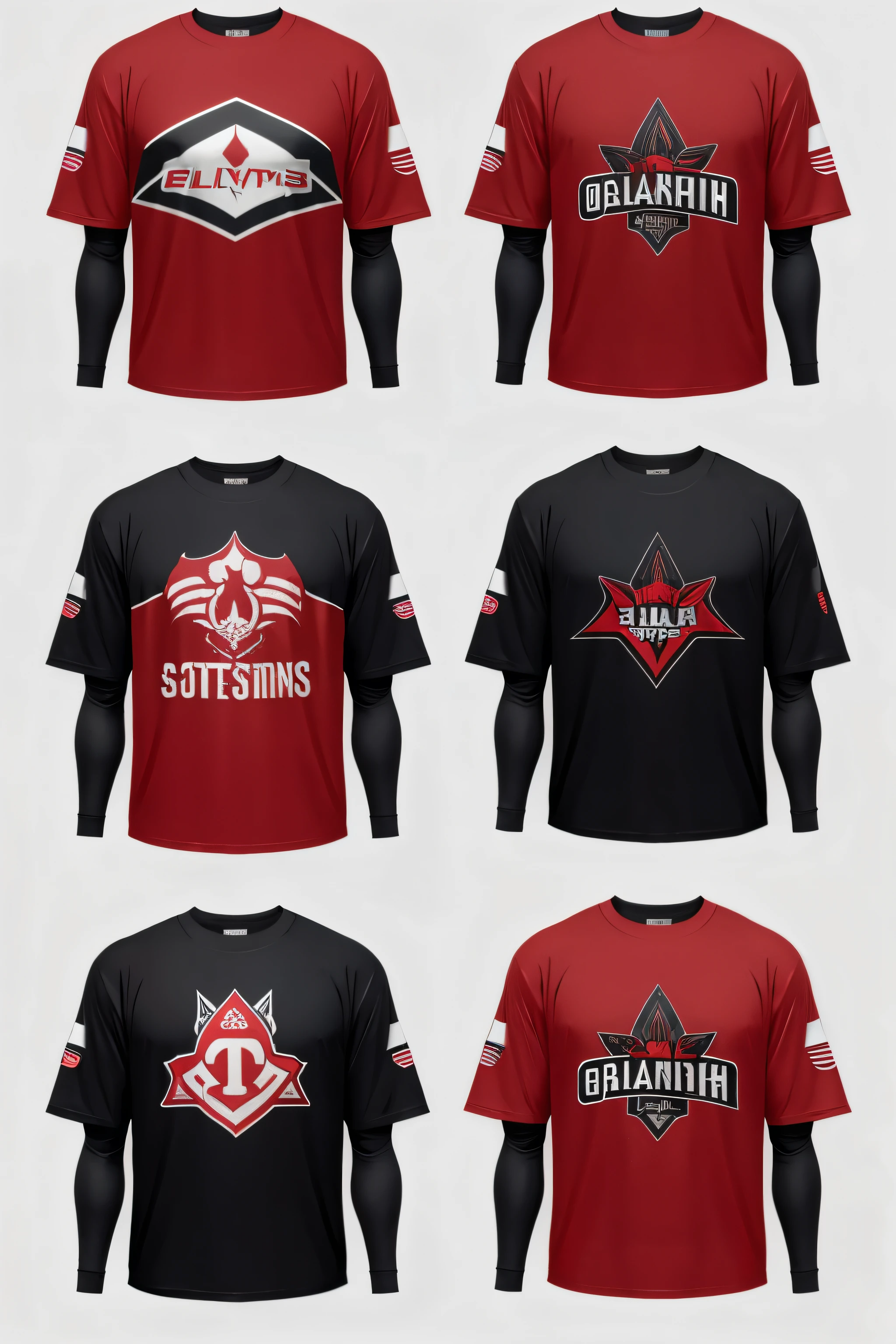create a shirt in the style of an esports team shirt with a leviatha theme and with the base color being red