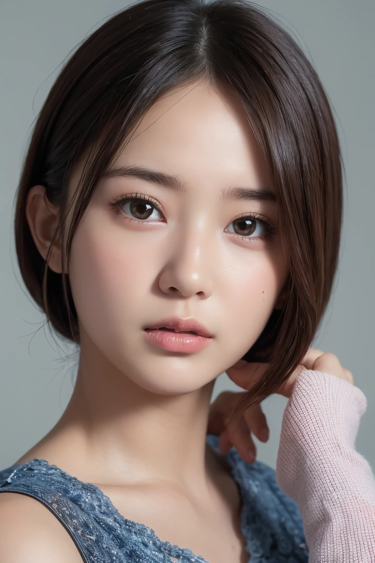((Highest quality)), ((masterpiece)), (Get used to it), Perfect Face, , Realistic, photo Realistic, Highly detailed cute girl,There'The light in my eyes、 18 ~ Random age up to 35, (Skirt Lift), ((Skirt Lift by myself)), No pants ,Wet thighs、pubic hair、garter belt、Fishnet tights、 Blush 2.0,Mouth half open、Embarrassed look , Looking at the audience , Full Body Shot , White blouse , Cleavage、Camel'feet、Random hairstyles for short hair and updos、feetを広げて立つ