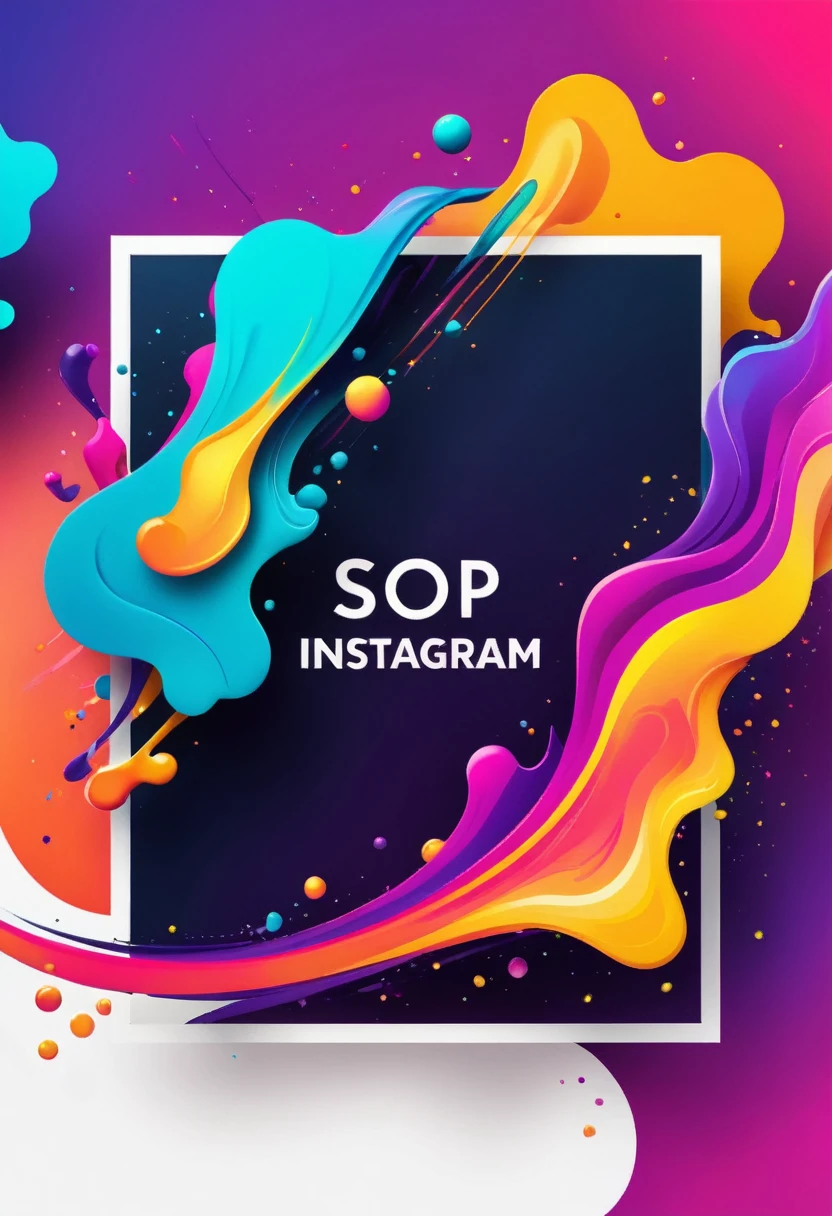 A vibrant banner for Instagram featuring a colorful abstract background with space for text overlay.