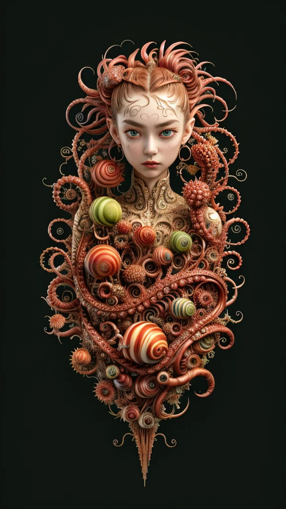 (top-quality:1.4)、(masterpiece:1.2)、detaileds、Convoluted、hight resolution、Irridescent color、 Fused the best aspects of the monster's human form with the innocent charm of a precocious 、Fascinating and fascinating creatures in otherworldly shapes、Scale、wingspan、Green grass、Textured、Convoluted、a gorgeous、。.。.3D、Very detailed and decorative style、Tim burton、Dale Chihuly、Bruce Chen、Cyril Rowland、 h. r.giger$purah$grid:Real Lenoid Afremov style、Wetty、fire、most beautiful image in the world、