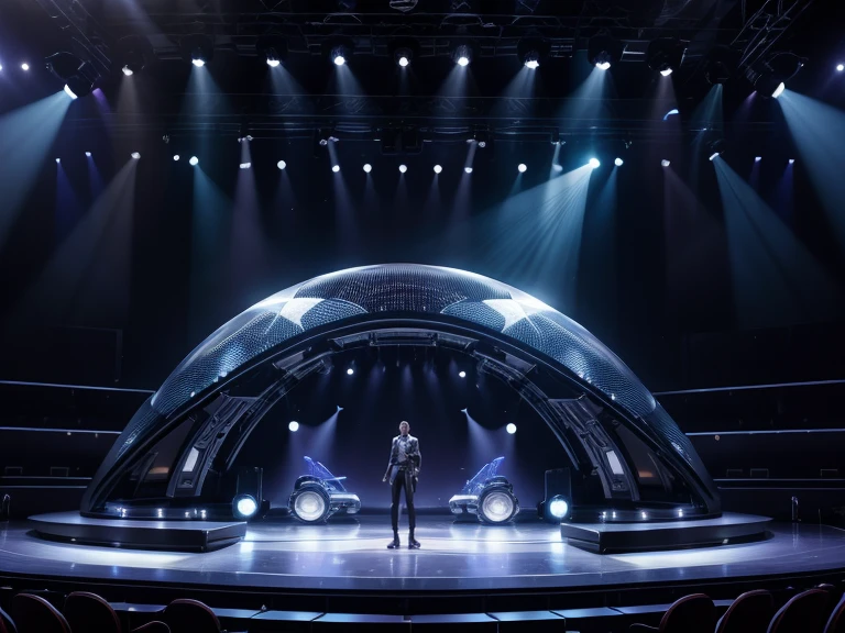 Stage for a futuristic-themed show