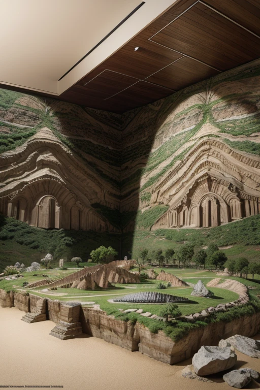 create an image of models of different continents from geological history, permiano, Triassic, jurassic, Cretaceous, Cenozoic Quatemário