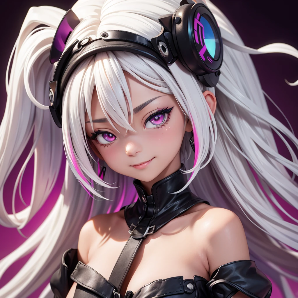 white hair, dreadlocks, expressive hair, cloud hair, afro, streaked hair, multicolored eyes, mismatched pupils, mismatched sclera, surgical mask, Gradient eyes, longeyelashes, upturned eyes, makeup, Serious, jitome, skin fang, long tongue, fang, crazy smile, Surrealism, Cubist Futurism, アニメ style, アニメ, depth of field, glowing light, projected inset, cowboy shot, close-up, lens flare, 8k, super detail, uhd, masterpiece, accurate, anatomically correct, textured skin, textured skin, high details, high details, award winning, best quality, highres、Sexy Nurse、Black、Beauty、Pull the mask with your hands、A crazy smile from under the mask、colorful、Concept Art、Lens flare、Background Single Color、colorfulなイラスト、Detailed、Breathtakingly artistic、Incredibly stylish、Horror、Dark skin、Black Skin、Menhera、spooky、Exposed skin、Bewitching beauty