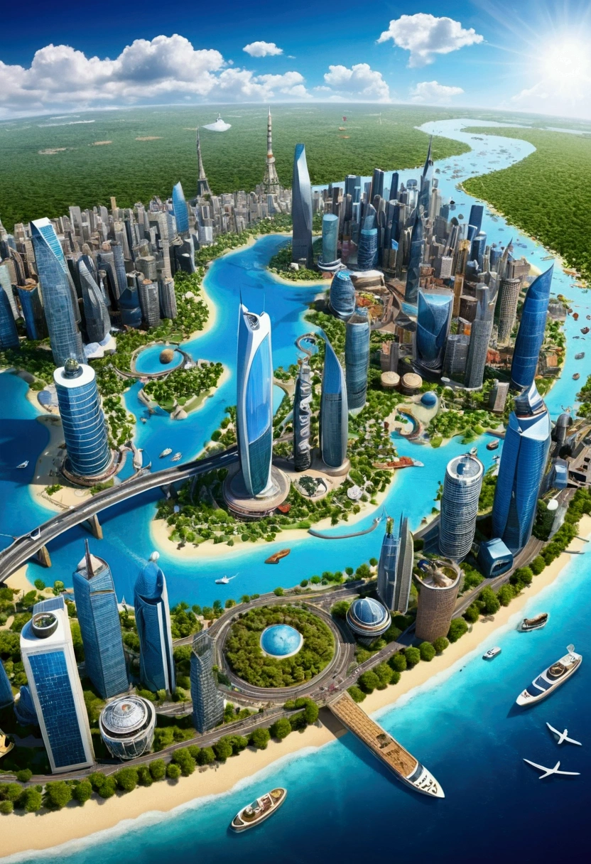 Create a virtual world , It will be a cutting-edge virtual world where people from all over the world can work, study, Sightseeing, purchase, sell, do business and live in harmony.