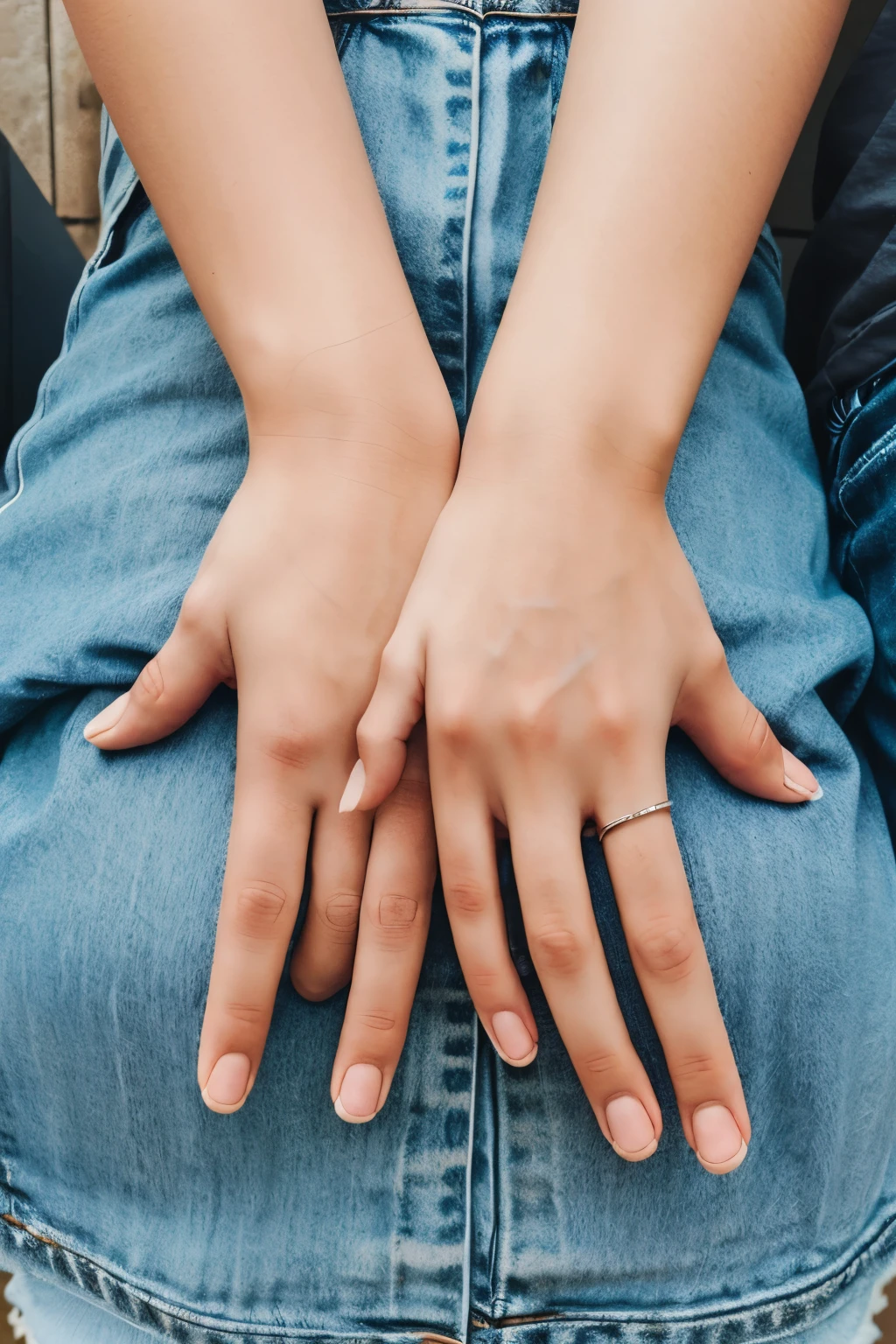 Hands of a girl and boy holding each other