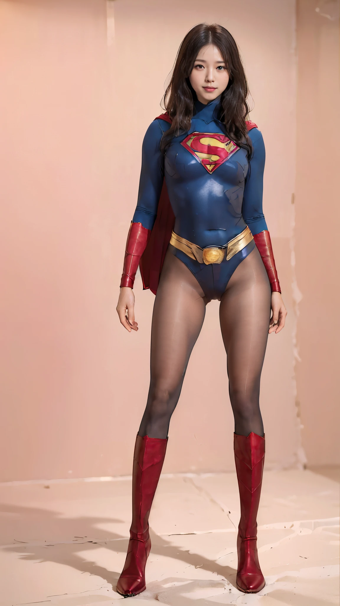 No background、(((Sweating profusely))).(((Beautiful legs in black tights.)))、(((Legally express the beauty of your smile)))、((((Make the most of your original images)))、(((体にぴったりフィットするSupergirl Costume)))、(((Supergirl Costume)))、(((short and beautiful hair)))、(((suffering)))、(((Please wear black tights....、Wear red boots)))、((Best image quality、8k))、((Highest quality、8k、masterpiece:1.3))、(((Preserve background )))、Sharp focus:1.2、Beautiful woman with perfect figure:1.4、Slim Abs:1.2、Wet body:1.5、Highly detailed face and skin texture、8k