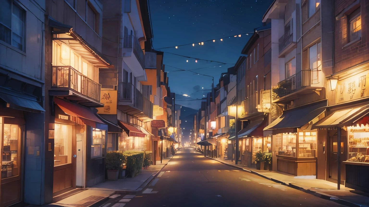 (scene for a visual novel) one the city streets at night (visual novel perspective)