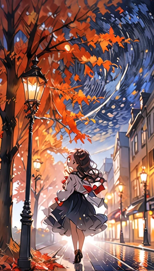 Lovely autumn , starry night
