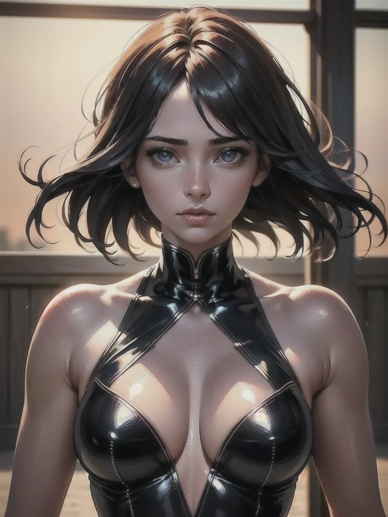 Best quality, masterpiece, ultra high resolution, (photorealistic:1.4), RAW photo, 1 girl, from the shoulder, cinematic lighting, (((transparent clothes))).