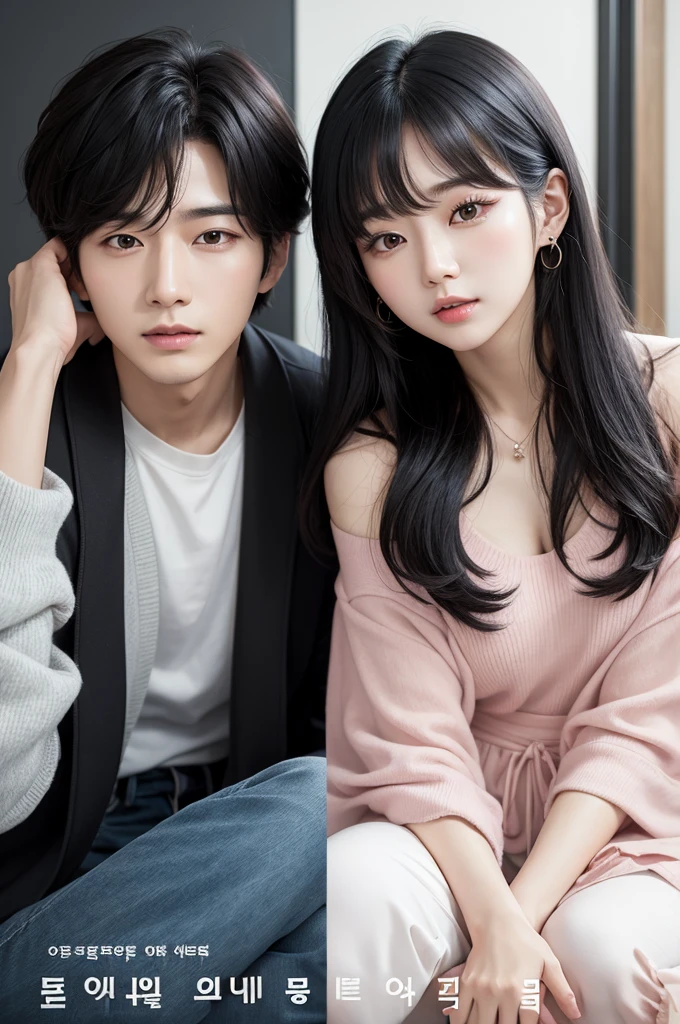 Cover for a book by a black-haired South Korean idol couple