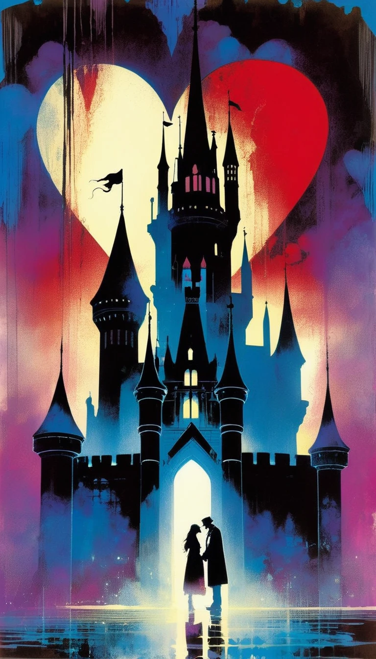 love and tragedy in the castle, art inspired by Bill Sienkiewicz
